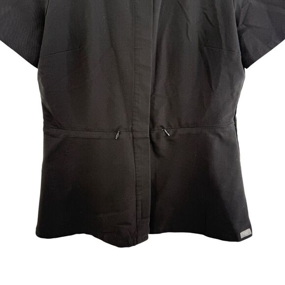 Figs Malindi Top Black Technical Collection Tailored XS Pockets Collared - Picture 4 of 10